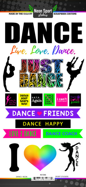 Stamping Station - Dance Neon Sticker